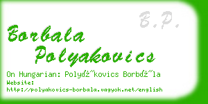 borbala polyakovics business card